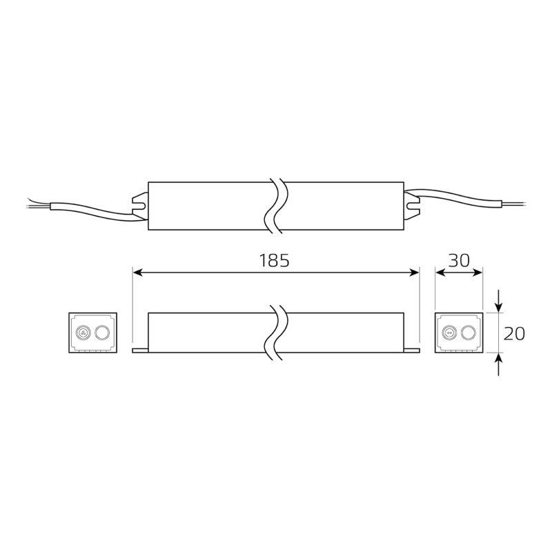  Блок питания для светодиодной ленты Basic 25Вт 12В IP67 герметичный (драйвер) GAUSS BT521 фото в каталоге от BTSprom.by