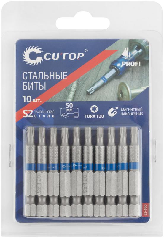  Бита стальная Profi TORX T20 50мм (уп.10шт) Cutop 83-660 фото в каталоге от BTSprom.by
