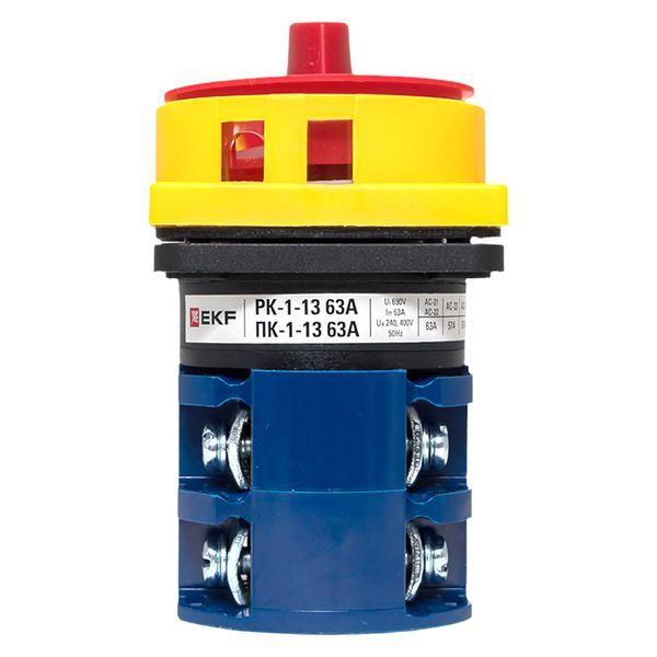  Переключатель кулачковый ПК-1-13 63А 3п "0-1" с блокировкой IP65 PROxima EKF pk-1-13-63-a65 фото в каталоге от BTSprom.by