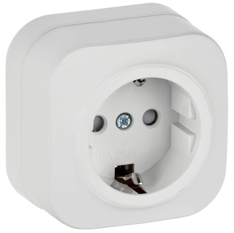 розетка оп glory рсш20-3-хбм 16а с заземл. защ. шторки бел. матов. iek erh14-k01m-16 от BTSprom.by