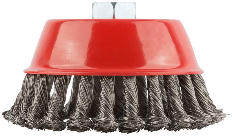  Корщетка чашечная гайка М14 стальная витая проволока 125мм КУРС 39044 фото в каталоге от BTSprom.by