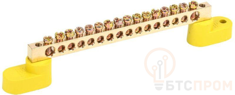 Шина PE "земля" ШНИ-6х9-16-У2-Ж на двух угловых изоляторах IEK YNN10-69-16C2-K05 фото в каталоге от BTSprom.by  Шина PE "земля" ШНИ-6х9-16-У2-Ж на двух угловых изоляторах IEK YNN10-69-16C2-K05 фото в каталоге от BTSprom.by