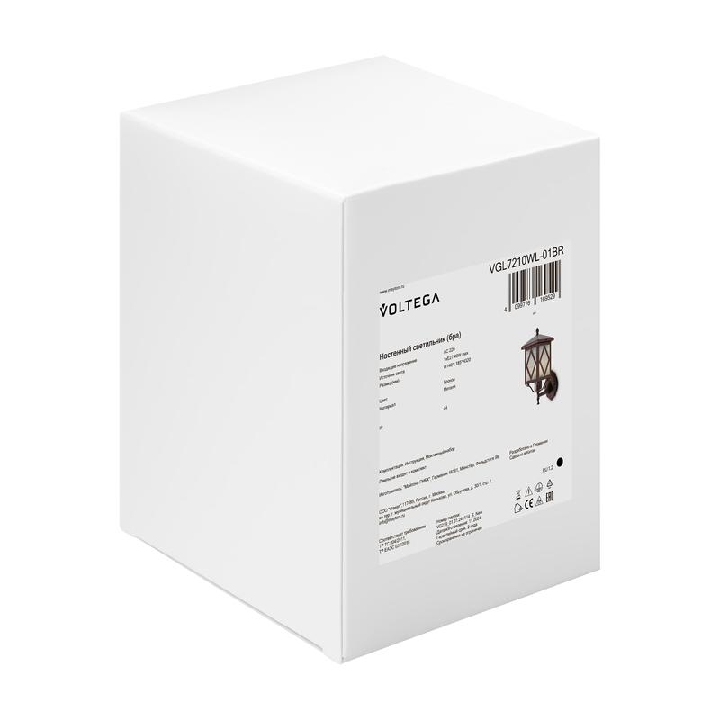  Светильник Heim 1х40Вт E27 IP44 бра настен. Voltega VGL7210WL-01BR фото в каталоге от BTSprom.by