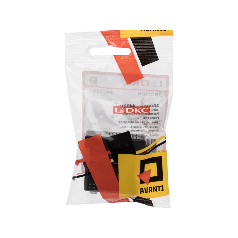  Звонок 1мод. 220В Avanti "Черный квадрат" DKC 4402191 фото в каталоге от BTSprom.by