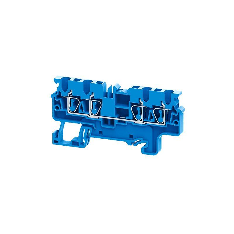 клемма с четырьмя контактами пружинная opticlip сx-2.5-quattro-(0.2-4)-i-bu син. кэаз 289754 от BTSprom.by