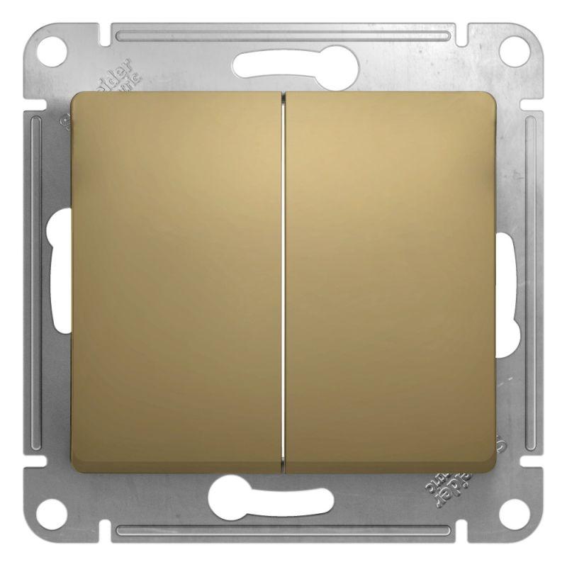 переключатель проходной 2-кл. сп glossa 10а ip20 (сх. 6/2) 10ax механизм титан se gsl000465 от BTSprom.by