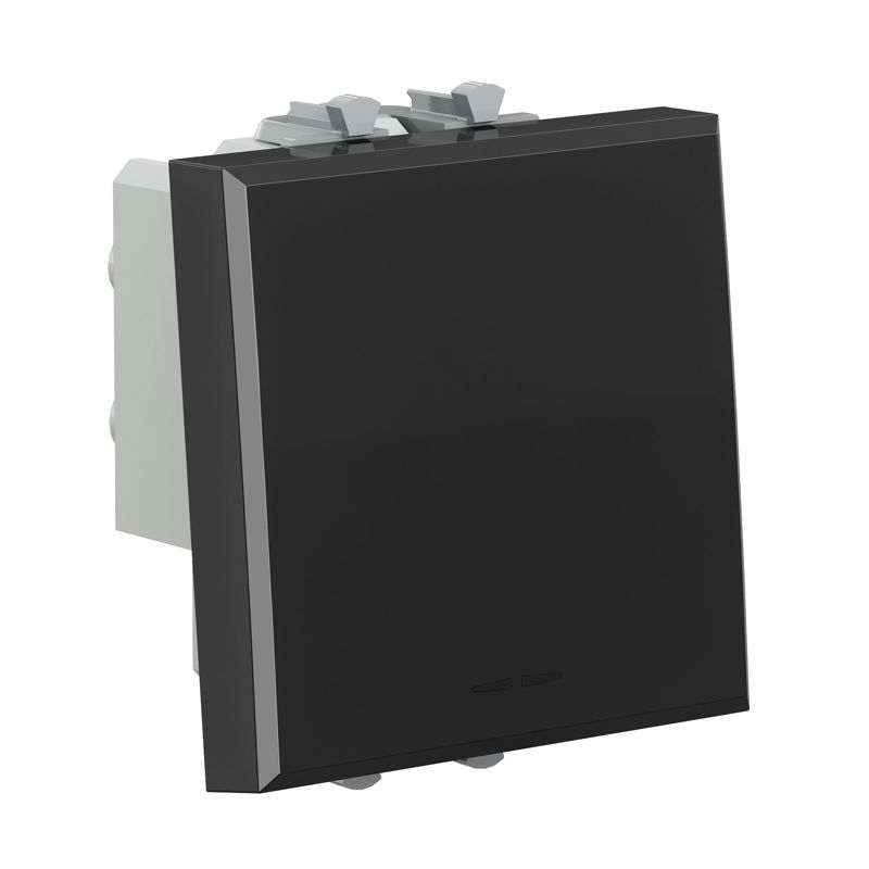  Выключатель модульный 1-кл. 2п 2мод. Avanti "Черный квадрат" 16А IP20 черн. DKC 4402222 фото в каталоге от BTSprom.by