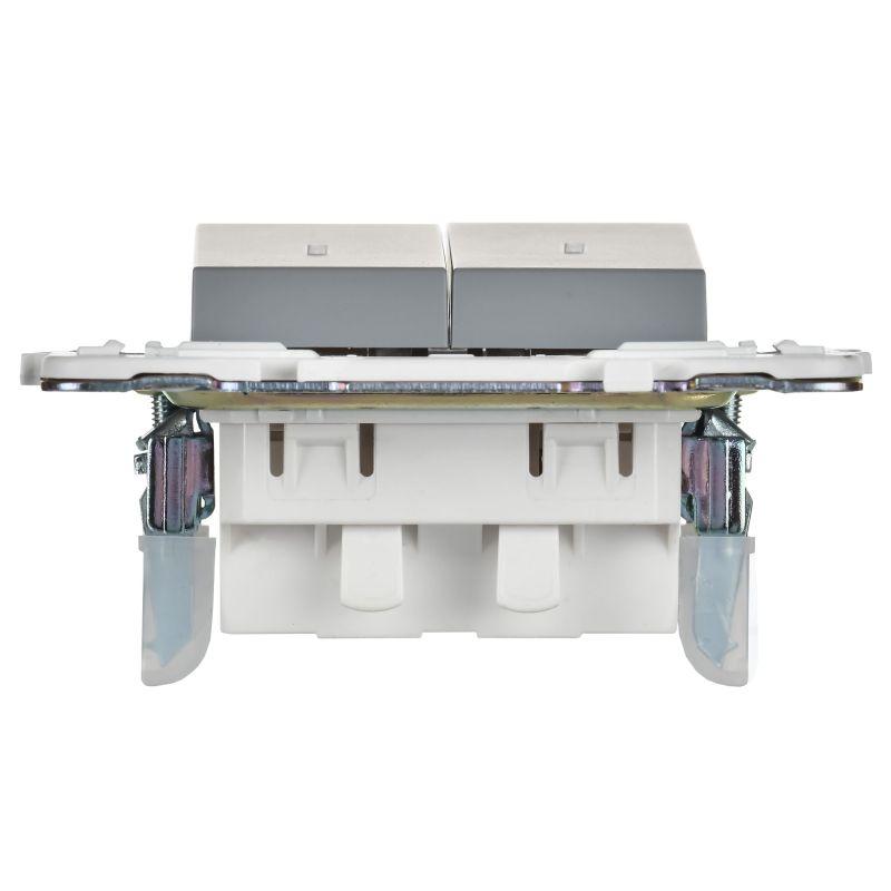  Выключатель проходной 2-кл. SKANDY 10А SK-V10Gr с индикацией сер. IEK SK-V22-1-10-K03 фото в каталоге от BTSprom.by