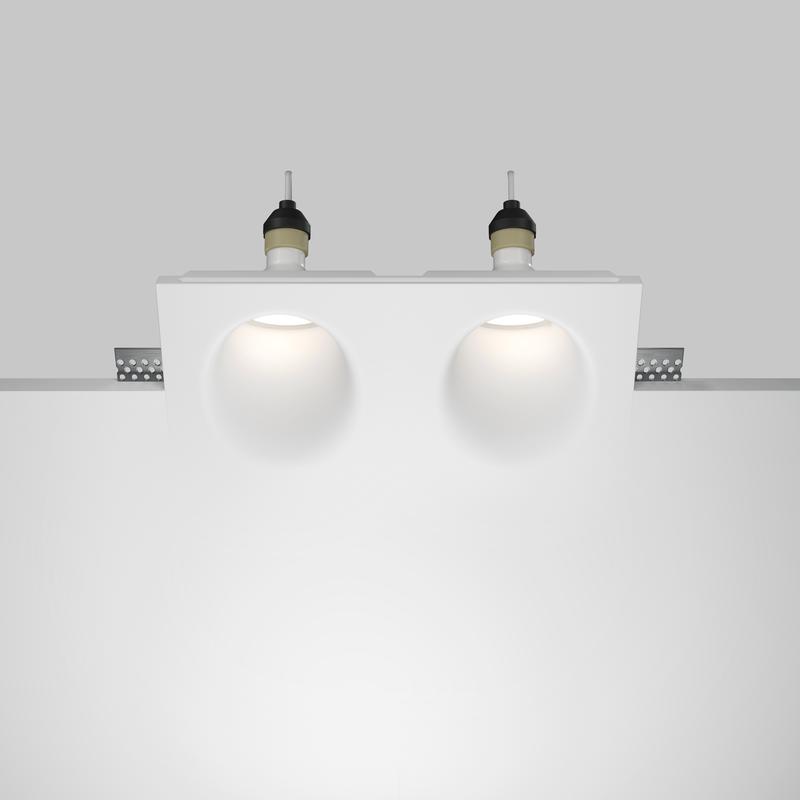  Светильник Gyps Modern 2х10Вт GU10 встраив. Maytoni DL002-WW-02-W фото в каталоге от BTSprom.by