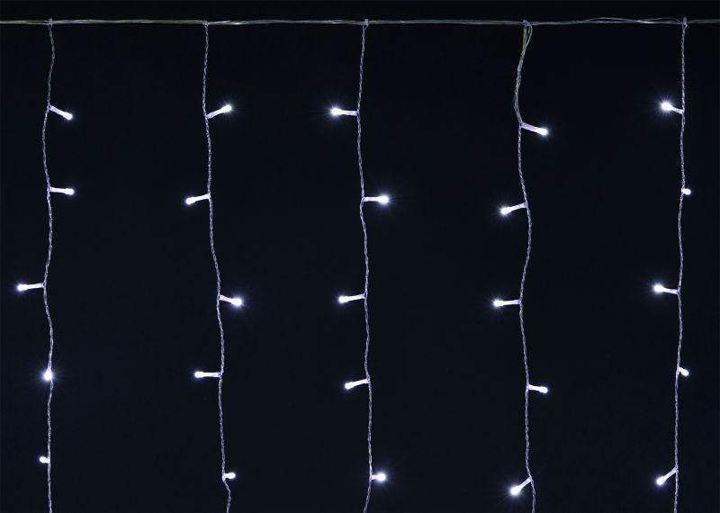 гирлянда "бахрома" 4.5х0.7м 200led бел. ip44 провод прозр. 230в мерцание транзит iek lgdu321-2-200-l3-t-s-44 от BTSprom.by