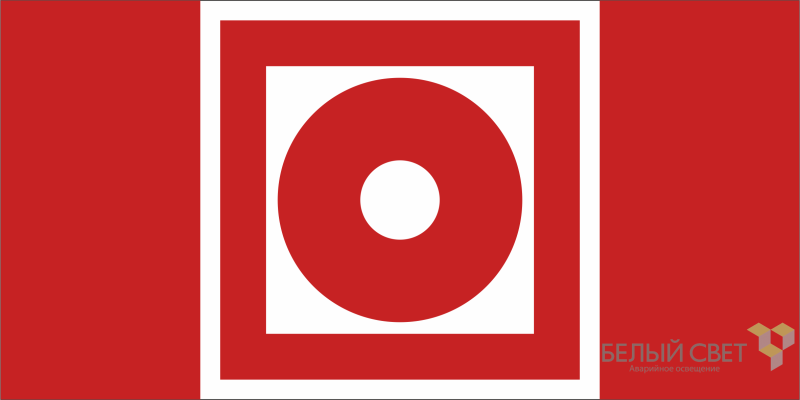 знак безопасности bl-3517.f10 "кнопка включения установок пожарной автоматики" белый свет a20091 от BTSprom.by