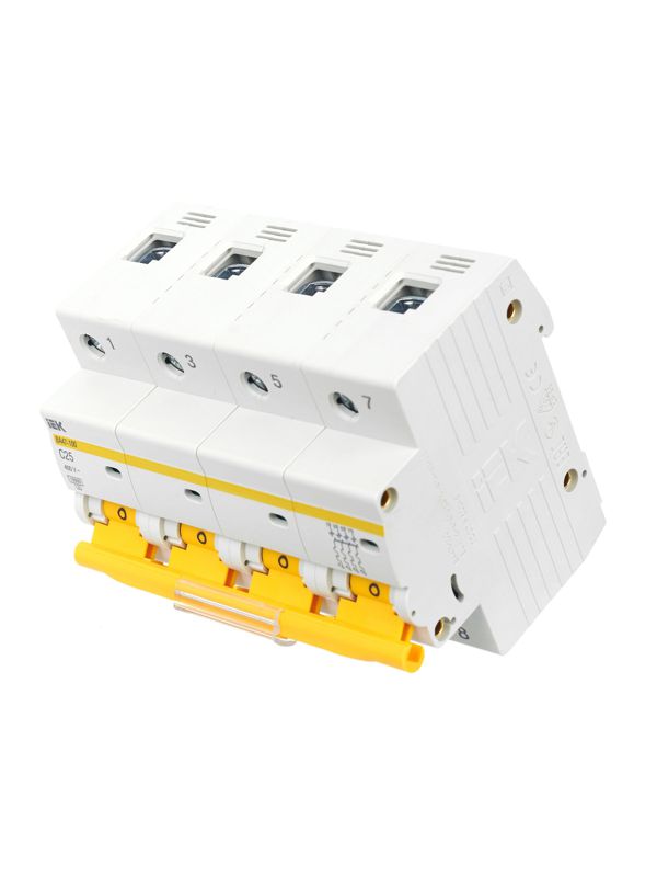  Выключатель автоматический модульный 4п C 25А 10кА ВА47-100 KARAT IEK MVA40-4-025-C фото в каталоге от BTSprom.by