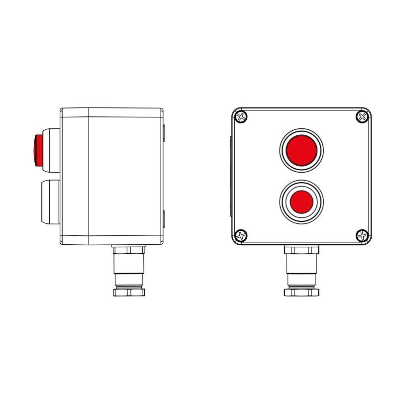 пост управления взрывозащ. из полиэстера cpe-p-03-(1xp1r(11)-1xlr(250))-1xkh2mhk(c)1ex d e iic т5 gb / ex tb iiic t95град.c dbip66/кз dkc 2231.031.22.121g от BTSprom.by