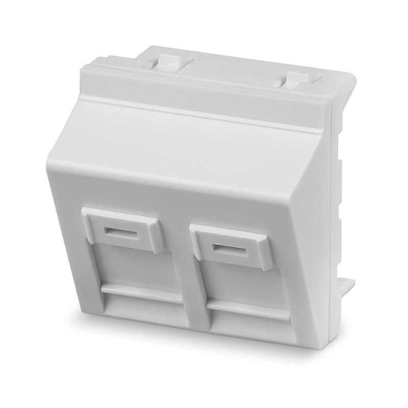 вставка keystone jack fp-a-45-2m 45х45 mosaic для 2 модулей угловая cabeus 11839c от BTSprom.by