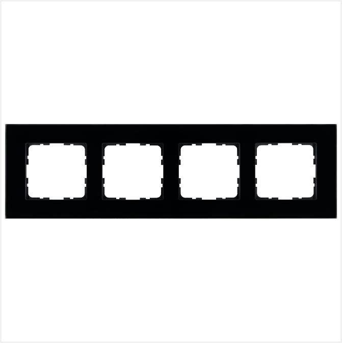 рамка 4-м g-glass стекло черн. black glass jasmart g1004gb от BTSprom.by