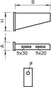 Кронштейн настен./опорный AW 80 51 FT OBO 6417817 от BTSprom.by