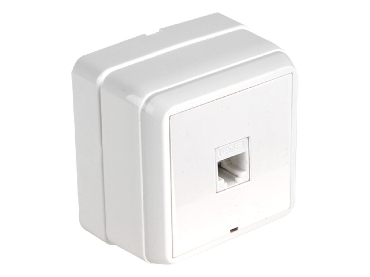 розетка компьютерная 1хrj45 (cat5e, открытая) белая, bron, mutlusan (16 a, 250 v, ip 20) 2160 136 0201 от BTSprom.by