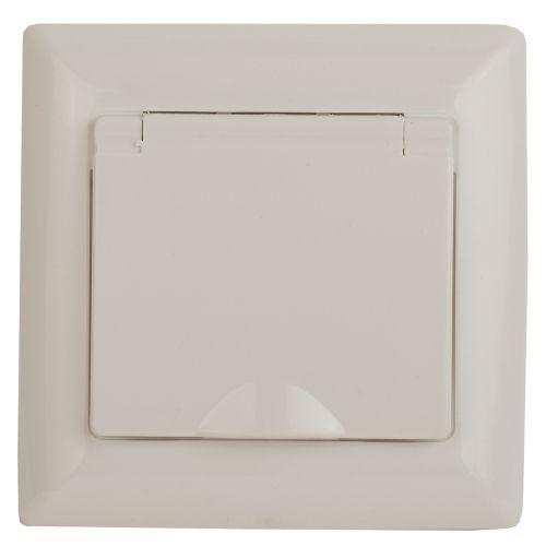 розетка 1-м сп solo 4-203-02 16а 250в ip20 2p+e schuko с заземл. защ. крышка слон. кость intro б0053658 от BTSprom.by