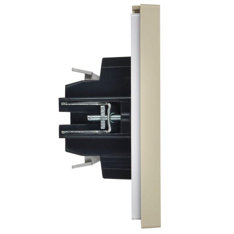  Выключатель жалюзи СП FORTE&PIANO 10А FP411 ваниль IEK FP-V15-0-10-1-K10 фото в каталоге от BTSprom.by