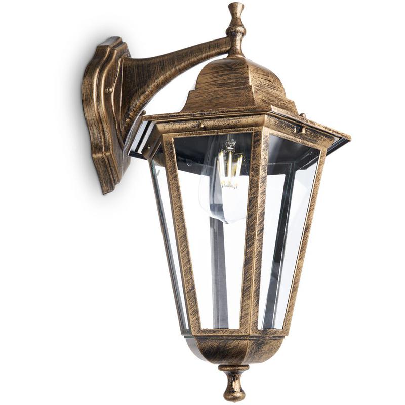 светильник садово-парковый 100вт 230в e27 черн. зол. 6202/pl6202 (на стену вниз) feron 11137 от BTSprom.by