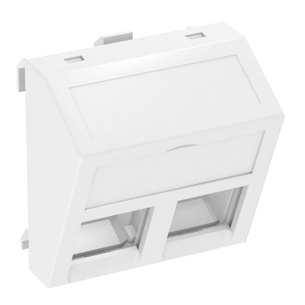 корпус компьютерной розетки modul45 (наклонный) 45х45мм dts-02c rw1 бел. obo 6119286 от BTSprom.by