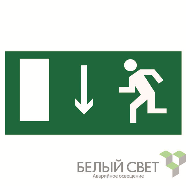 знак безопасности bl-3015a.e10 "указатель двери эвакуационного выхода (лев.)" белый свет a12962 от BTSprom.by