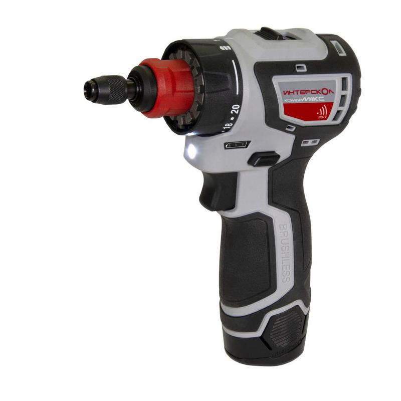  Дрель-шуруповерт акуумуляторная бесщеточн. ДА-10/12В 36 КомбиМАКС (Li-ion сумка 2 аккум. 2А.ч 4 насадки) ИНТЕРСКОЛ 687.2.2.78 фото в каталоге от BTSprom.by
