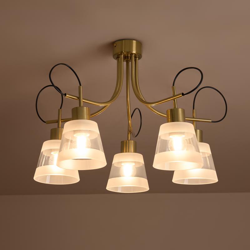  Светильник Caramel 5х60Вт E27 IP20 подвесной Freya FR5522PL-05BS фото в каталоге от BTSprom.by