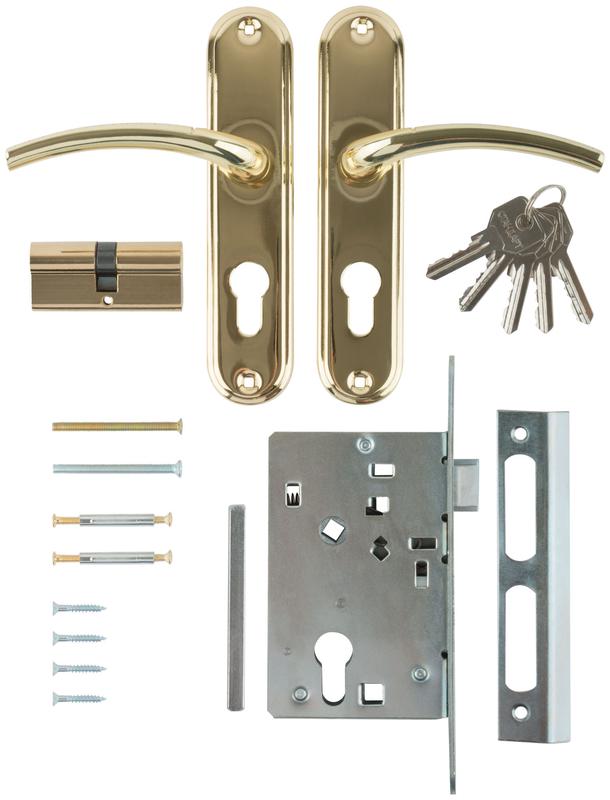  Замок врезной с ручками "Стандарт" ЗВ4-7.03С зол. 66999 фото в каталоге от BTSprom.by