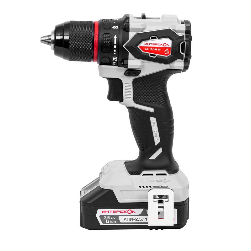  Дрель-шуруповерт аккумуляторная ДА-13/18В 55 Li-ion АПИ 18В 55Нм 2 АКБ 2А.ч ЗУ бесщеточная кейс ИНТЕРСКОЛ 952.2.2.70 фото в каталоге от BTSprom.by