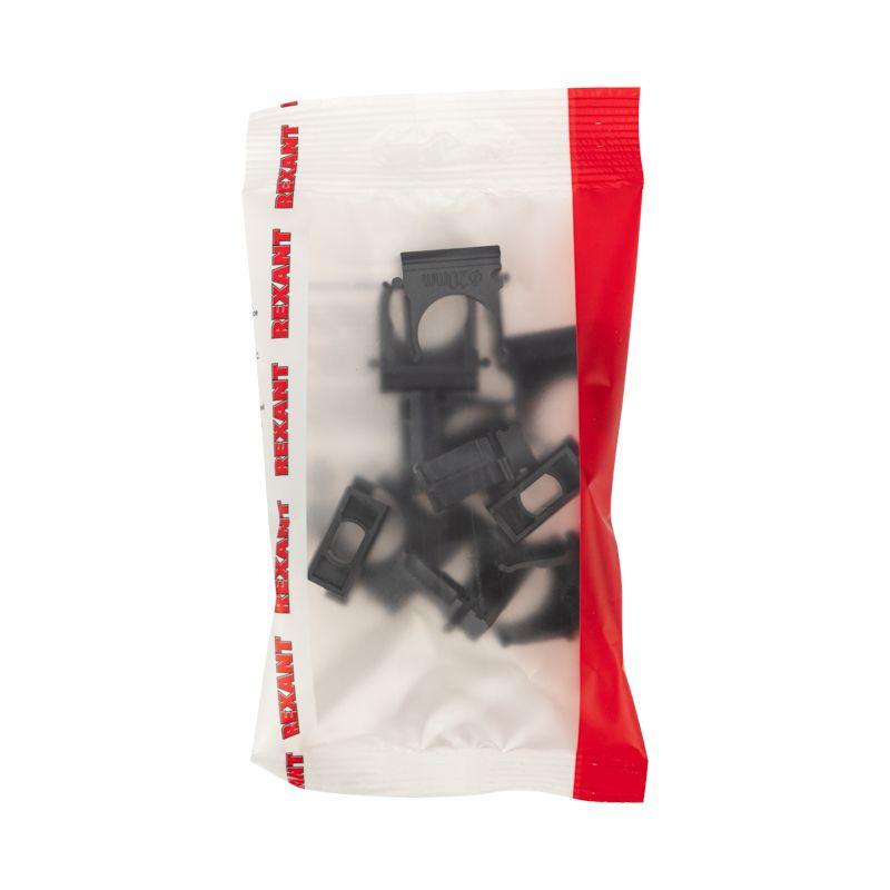  Держатель для труб (клипса) d20мм черн. (уп.10шт) Rexant 28-0120-5 фото в каталоге от BTSprom.by