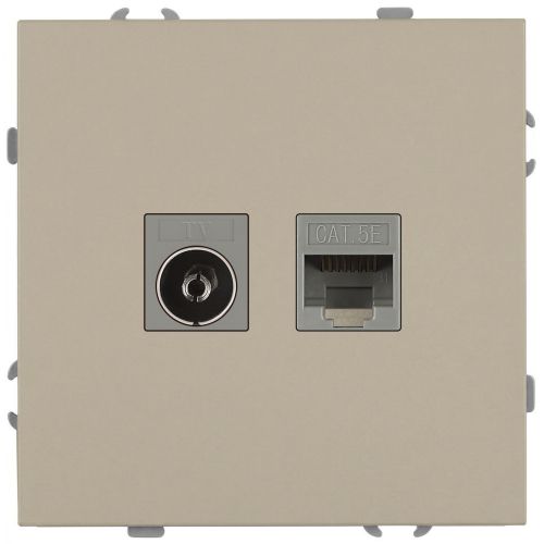 розетка комбинированная сп galaxy rj45 + tv 16а ip20 250в шампань эра б0070782 от BTSprom.by