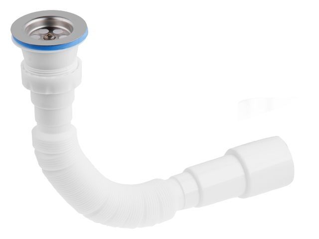 сифон 1 1/2"х40/50 гофрированный, выпуск 64мм, av engineering ave129781 от BTSprom.by
