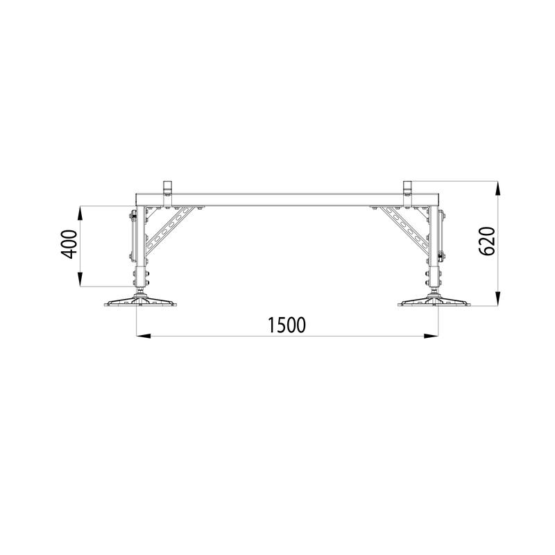  Конструкция опорная для установки оборудования TECHNORAPTOR FOOT 1500х1500 тип 2 HD КМ TR0232 фото в каталоге от BTSprom.by