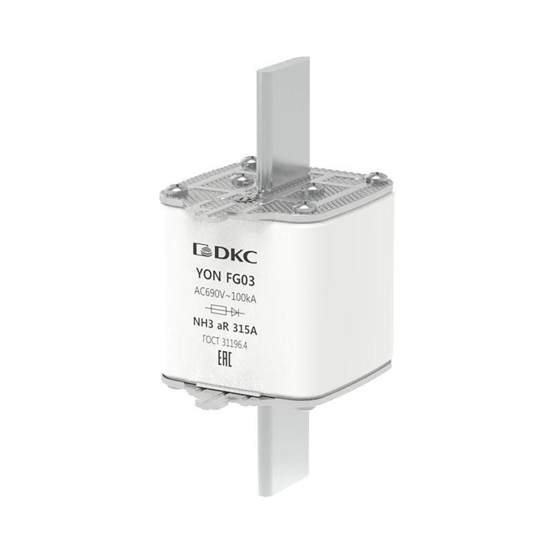 предохранитель yon ножевого типа fg3 315а 690в хар-ка ar dkc 1fg03-0315-690v-ar от BTSprom.by