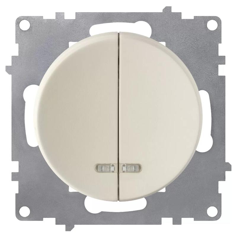 выключатель 2-кл. сп florence 10а ip20 с подсветкой механизм беж. (1e31801301) onekeyelectro 2172802 от BTSprom.by