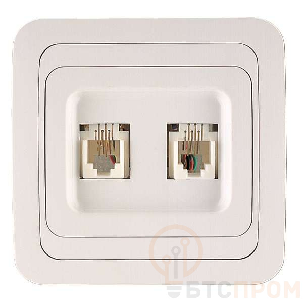 Розетка телефонная 2-м СП Mimoza 16А IP20 бел./бел. Makel 12034 фото в каталоге от BTSprom.by  Розетка телефонная 2-м СП Mimoza 16А IP20 бел./бел. Makel 12034 фото в каталоге от BTSprom.by