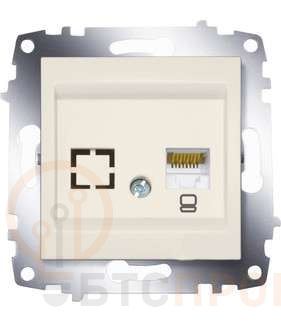 Розетка компьютерная 1-м Cosmo RJ45 кат.6 + гнездо механизм крем. ABB 619-010300-247 фото в каталоге от BTSprom.by  Розетка компьютерная 1-м Cosmo RJ45 кат.6 + гнездо механизм крем. ABB 619-010300-247 фото в каталоге от BTSprom.by