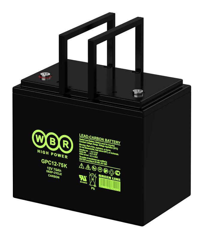 аккумулятор тяговый 12в 75а.ч wbr gpc12-75k wbr от BTSprom.by