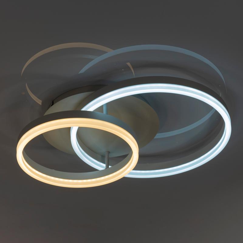  Люстра светодиодная ECLIPSE 56Вт 640х400х125мм 14кв.м потолочная ДУ 3 режима диммир. бел. Ritter 52082 9 фото в каталоге от BTSprom.by