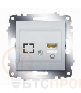 Розетка компьютерная 2-м Cosmo RJ45 кат.6 + гнездо механизм алюм. ABB 619-011000-247 фото в каталоге от BTSprom.by  Розетка компьютерная 2-м Cosmo RJ45 кат.6 + гнездо механизм алюм. ABB 619-011000-247 фото в каталоге от BTSprom.by
