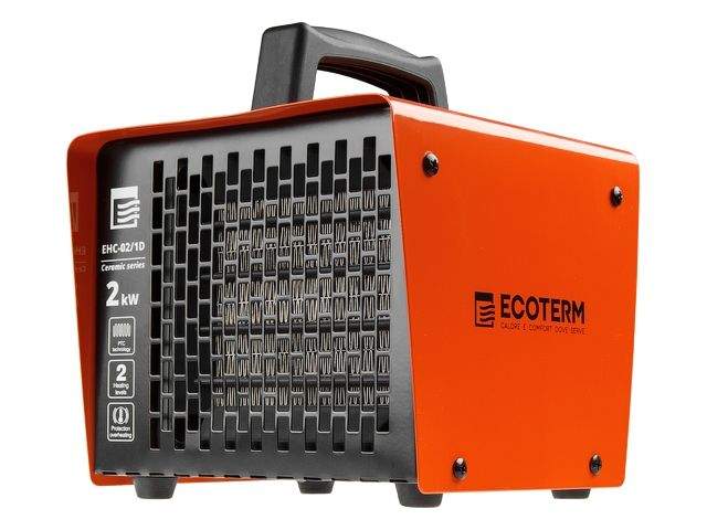 нагреватель воздуха электр. ecoterm ehc-02/1d (кубик, 2 квт, 220 в, термостат, керамический элемент ptc) ehc-02/1d от BTSprom.by