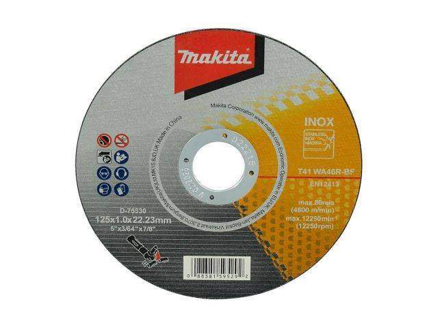 абразивный отрезной диск для стали/нержавеющей стали плоский wa46r, 125х1х22,23 ( 125х1х22,23, для стали) (makita) от BTSprom.by