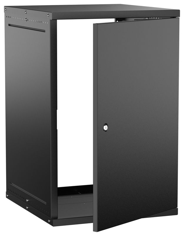 шкаф настенный 18u 600х650мм дверь метал. черн. generica lwe5-18u67-mf-g от BTSprom.by