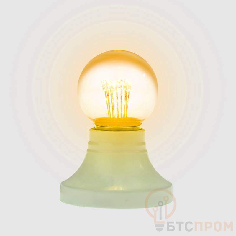  Лампа светодиодная 1Вт шар d45 6LED прозрачная желт. E27 эффект лампы накаливания Neon-Night 405-121 фото в каталоге от BTSprom.by