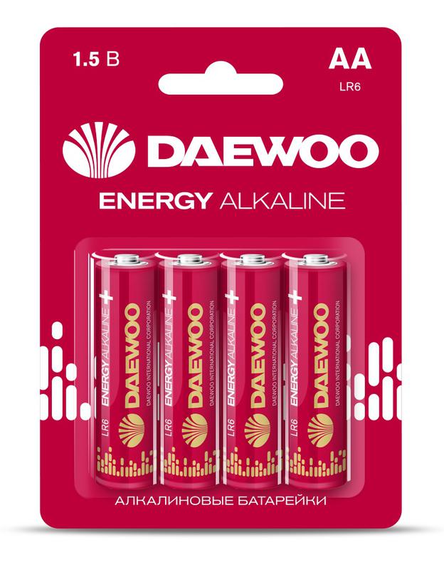 элемент питания алкалиновый aa/lr6 1.5в energy alkaline 2021 bl-4 (уп.4шт) daewoo 5029781 от BTSprom.by