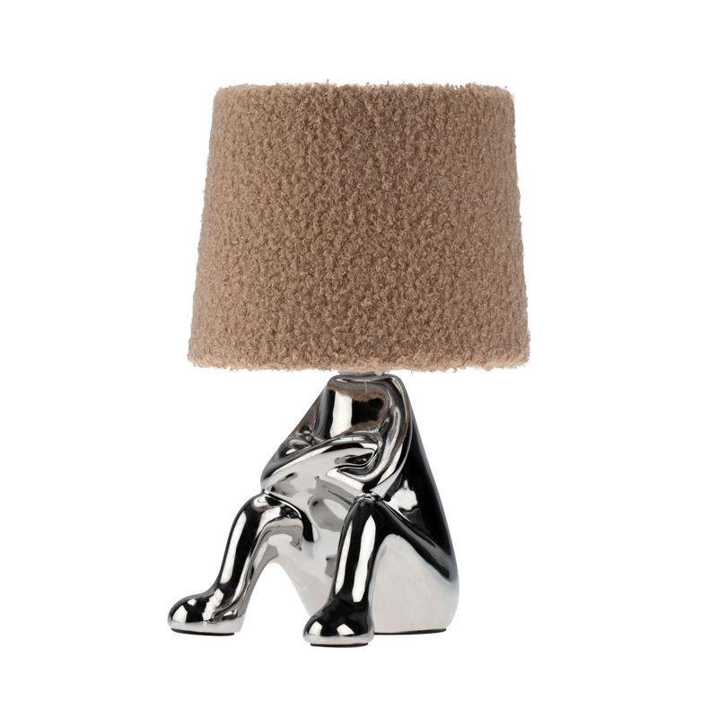  Светильник декоративный Человечек серебр. с пудровым абажуром E27 Rexant 603-1036 фото в каталоге от BTSprom.by