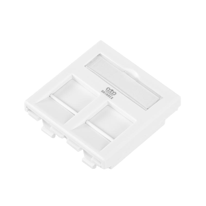 адаптер 45х45мм для модуля keystone 2 порта шторки бел. datarex dr-513100 от BTSprom.by