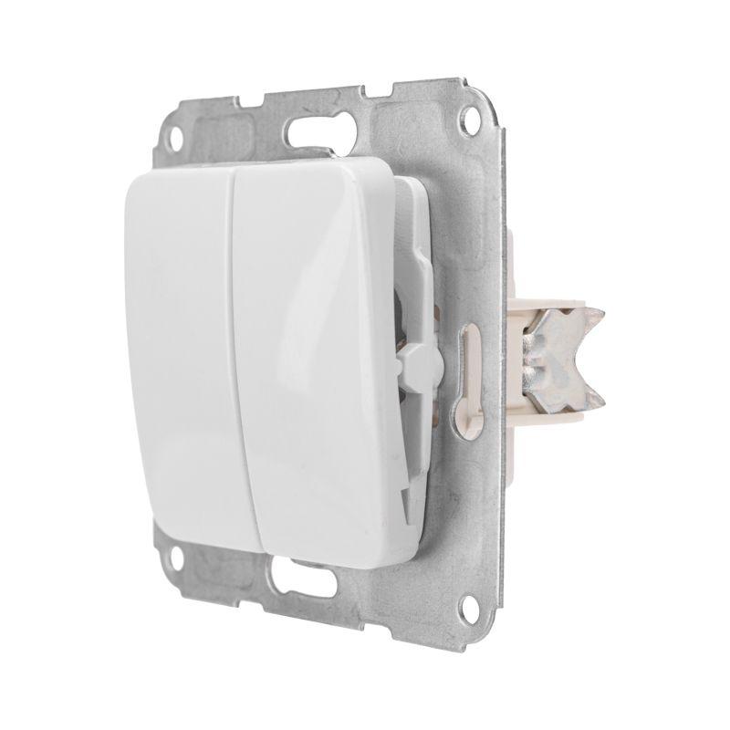  Выключатель 2-кл. СП DEA 10А механизм бел. Kranz KR-78-0202 фото в каталоге от BTSprom.by