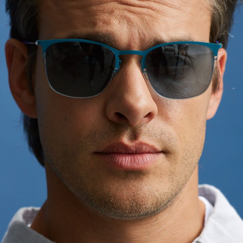  Очки солнцезащитные модель 11 титан со свет.-син. линзами бирюз. DKC TCSDRS53010002 фото в каталоге от BTSprom.by